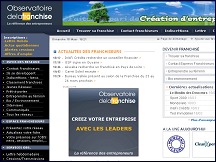 Aperu du site Observatoire de la Franchise, infos et actualits de la franchise en France