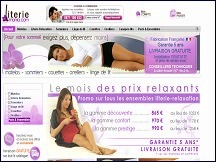 Aperu du site Literie Mania - boutique spcialise dans les matelas et toute la literie