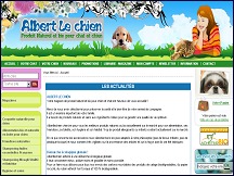 Aperu du site Albert le Chien - produits naturels et bio pour chiens et chats