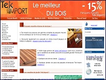 Aperu du site Tek Import - parquets et meubles en bois exotiques