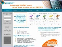 Aperu du site Pingwy - monitoring rseau, surveillance sites et services web