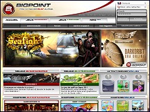 Aperu du site Big Point - jeux gratuits en ligne