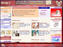 Aperu du site Mariage.fr