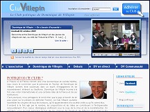 Aperu du site Club Villepin - le site Internet officiel de Dominique de Villepin