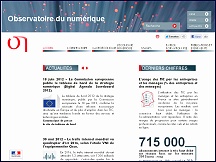 Aperu du site Observatoire du Numrique - actu et statistiques conomie numrique