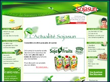 Aperu du site Sojasun - crateur de saveurs vgtales au soja