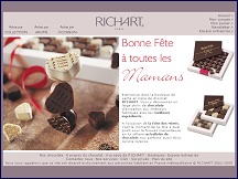 Aperu du site Chocolats Richart - une collection de chocolats
