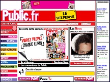 Aperu du site Public - hebdomadaire people et clbrits