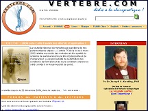 Aperu du site Vertebre.com - chiropratique et chiropraticiens