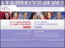 Aperu du site France Prestige - vnementiel, promotion et animation, accueil