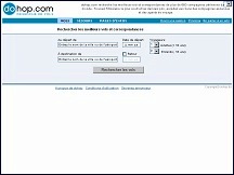 Aperu du site DoHop - moteur de recherche de vols ariens