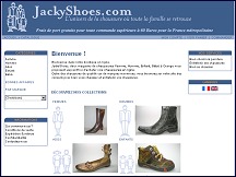 Aperu du site Jacky Shoes - vente de chaussures en ligne